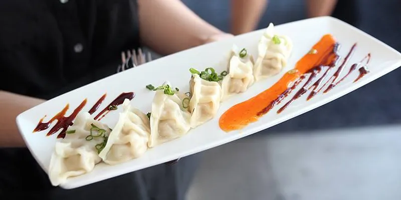 Pork And Vegetable Dumplings with Spick Orange Marmalade