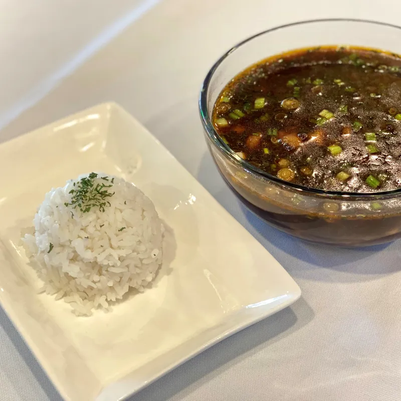 Seafood Gumbo And Steamed Rice