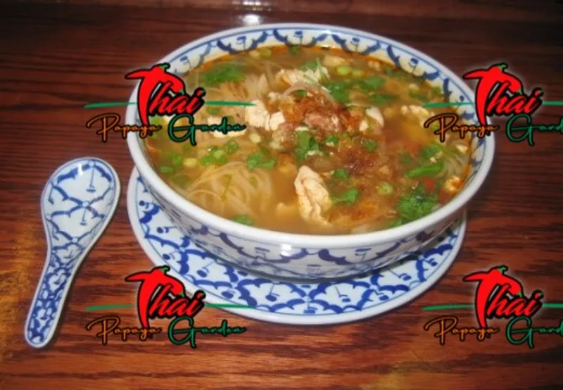 Tom Yum Noodle Soup "Rice Noodle in Tom Yum Soup"