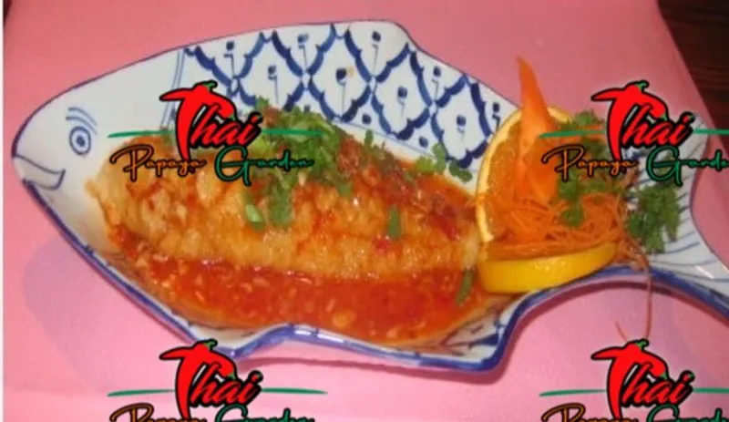 61. Pla Rad Prig Crispy Fish with Garlic Sauce