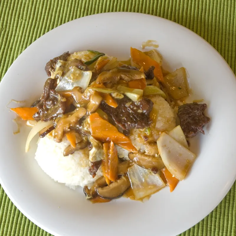 26. Beef & Vegetable Over Rice