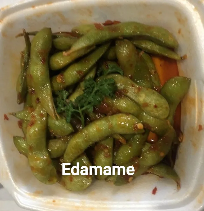 Spicy Garlic Edamame