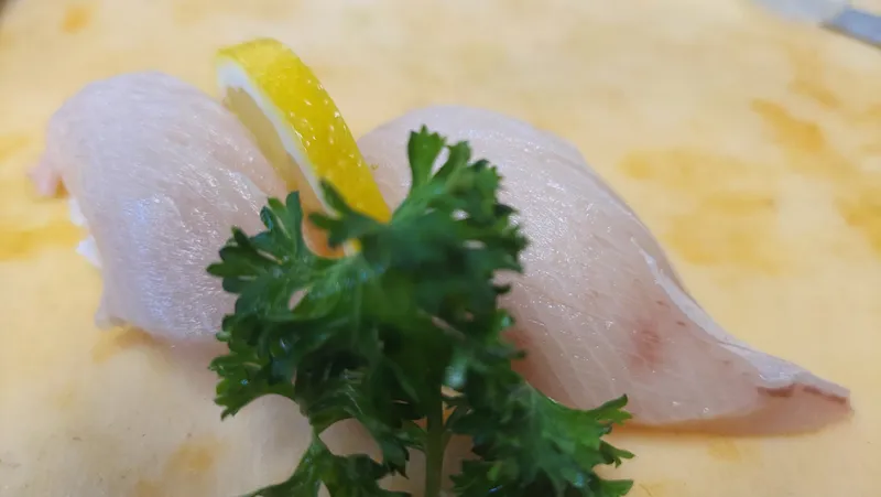 Yellowtail (Hamachi) sushi