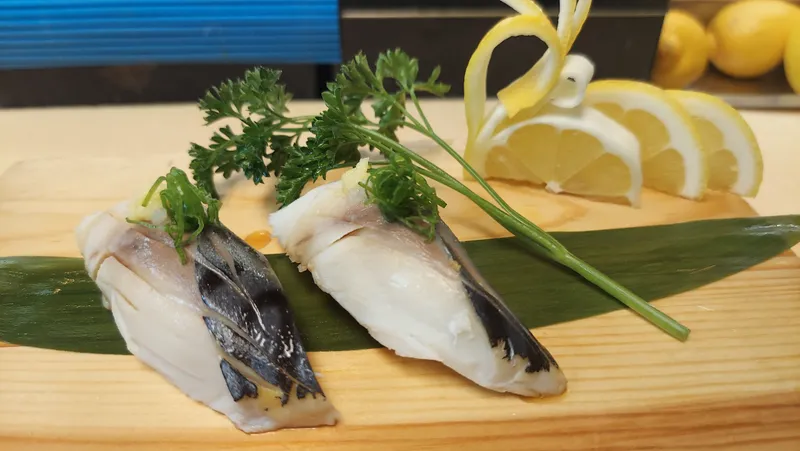 Mackerel (Saba) sushi