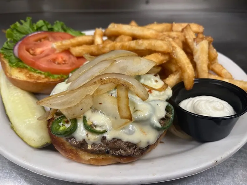 Jalapeno cream Cheese Burger