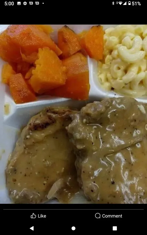 Single Smothered Chop.