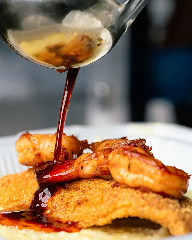 Shrimp fish and grits