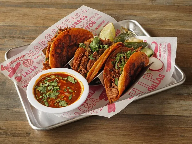 Birria Tacos and Consome