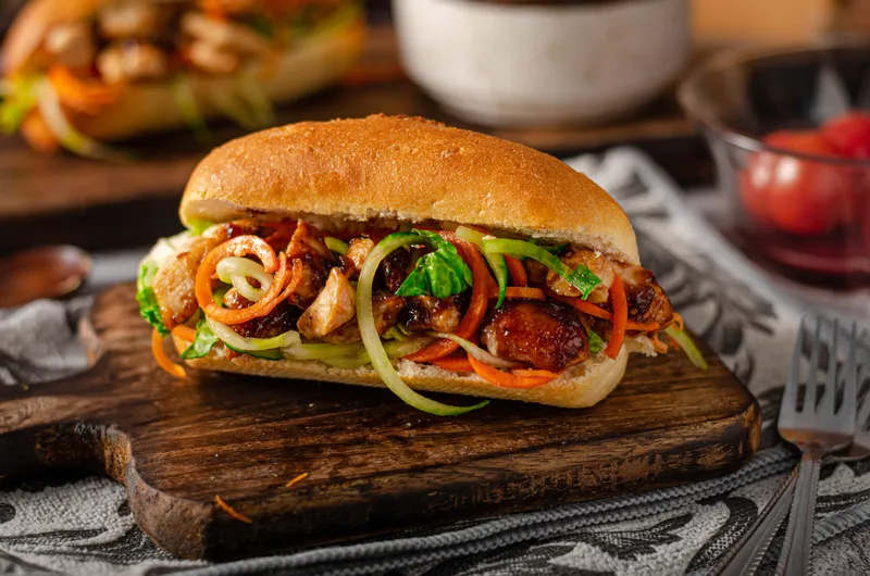 B 1. Vegetarian Banh Mi Sandwich (Banh Mi Bi)