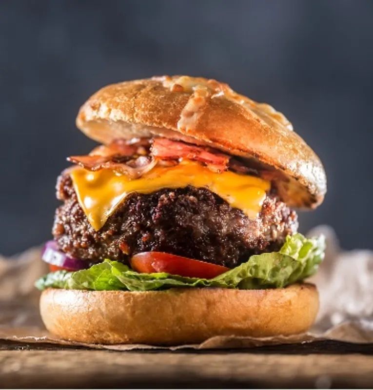 Pastrami Burger on Marble Rye