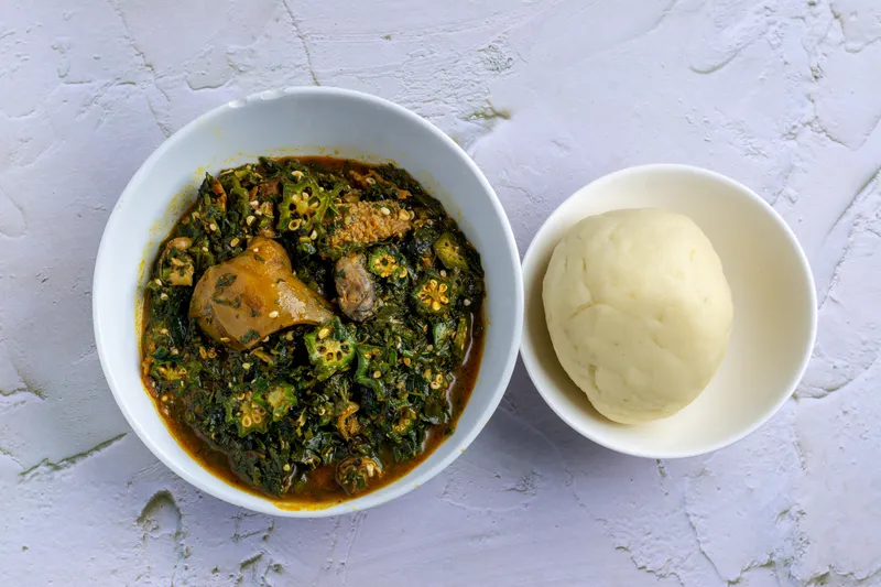 Fufu with Greens