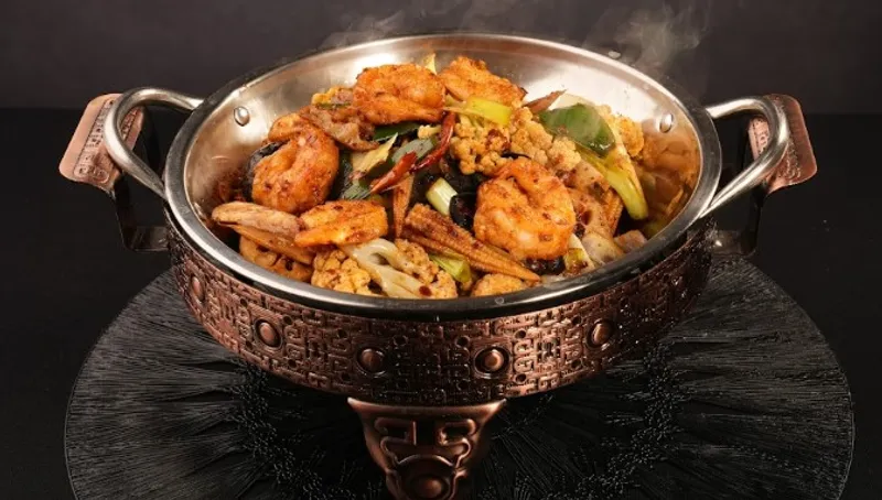 Spicy Dry Pot Prawns