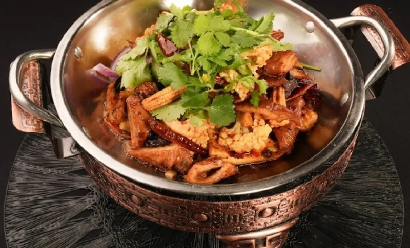 Pork Intestines in Dry Pot