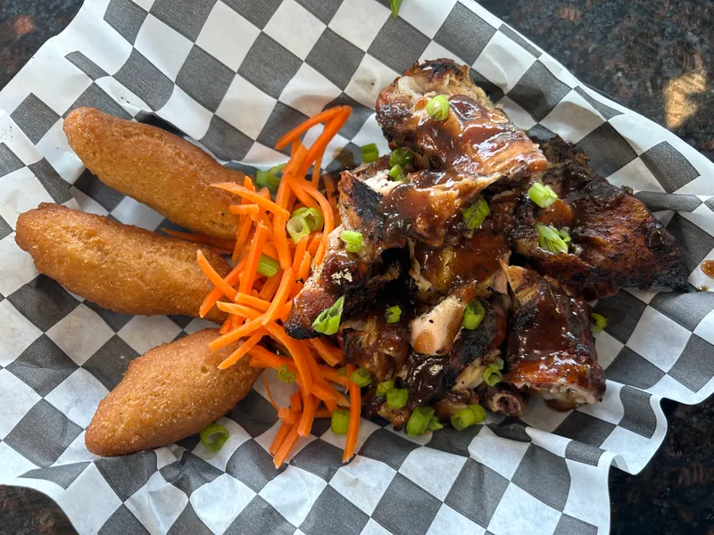 Jerk Chicken Festival/ Fried Cornbread , Jamaican Style