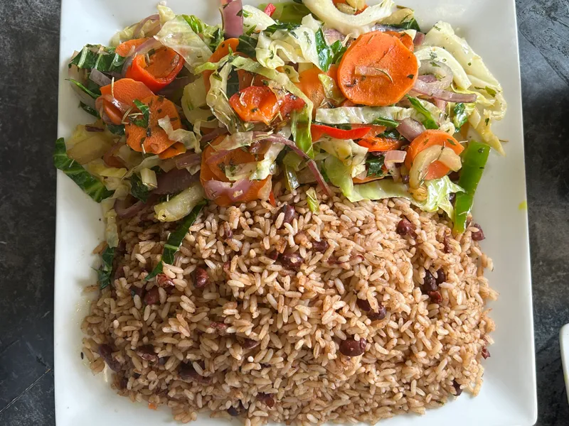 Vegan / Vegetarian Red Beans and Mixed Vegetables cooked in Coconut Milk