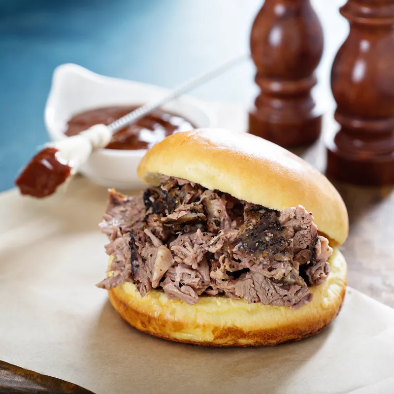 Just a Chopped Brisket Sandwich