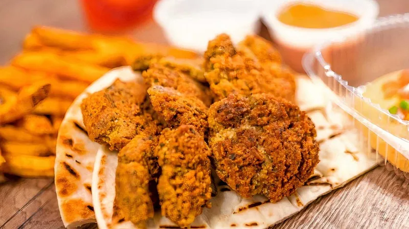 Falafel Sandwich With Fries