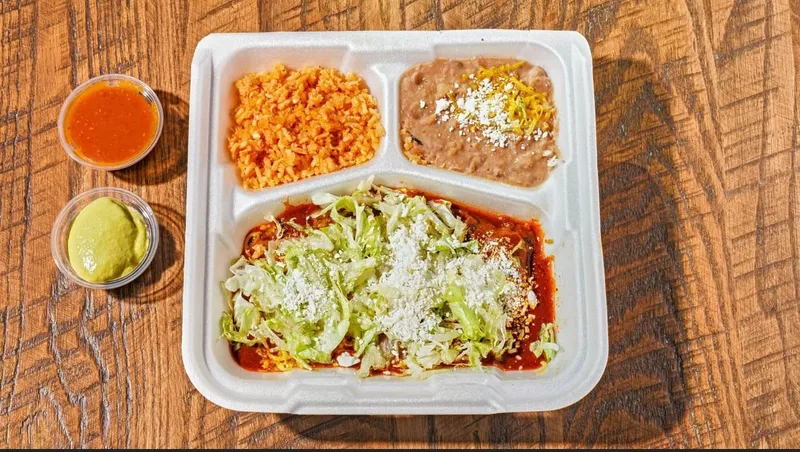 #1 Beef Taco and Cheese Enchilada