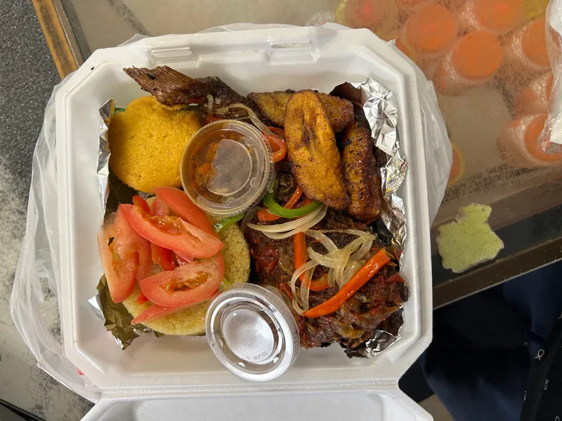 Attieke With Fried Tilapia