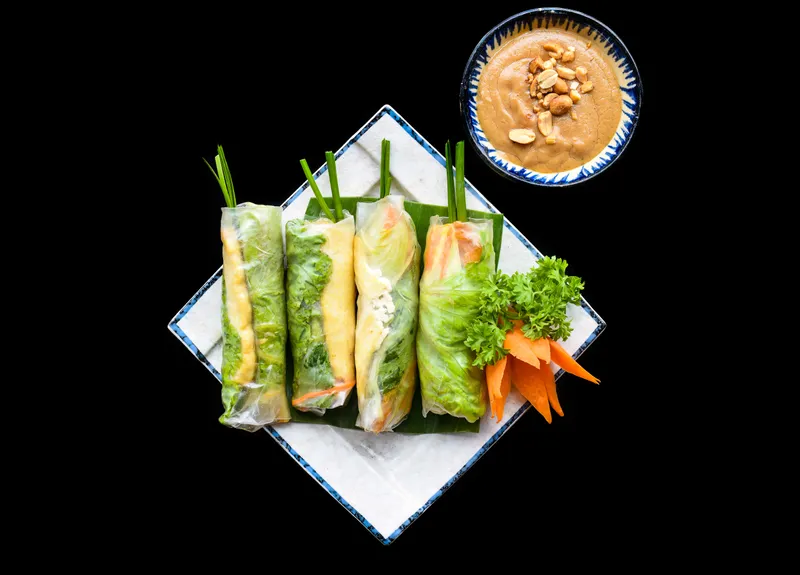 A4. Tofu Spring Rolls
