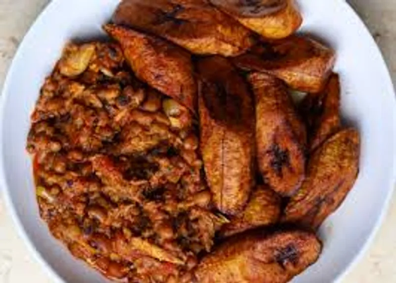 Beans Stew and fried Plantains