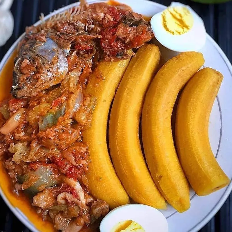 Ampesi (Plantain) Palava Sauces