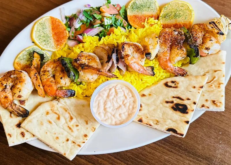 New Platter ~ Shrimp Souvlaki