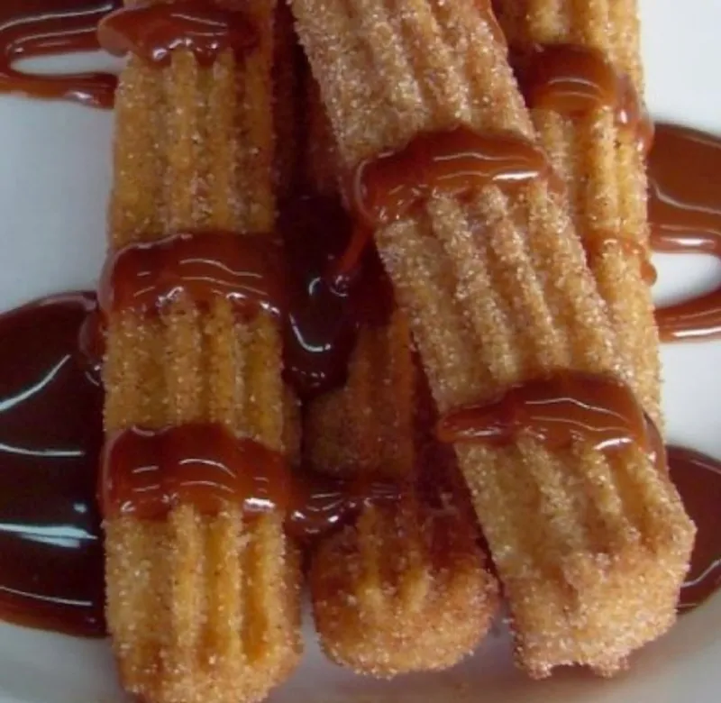 Churro with dulce de leche