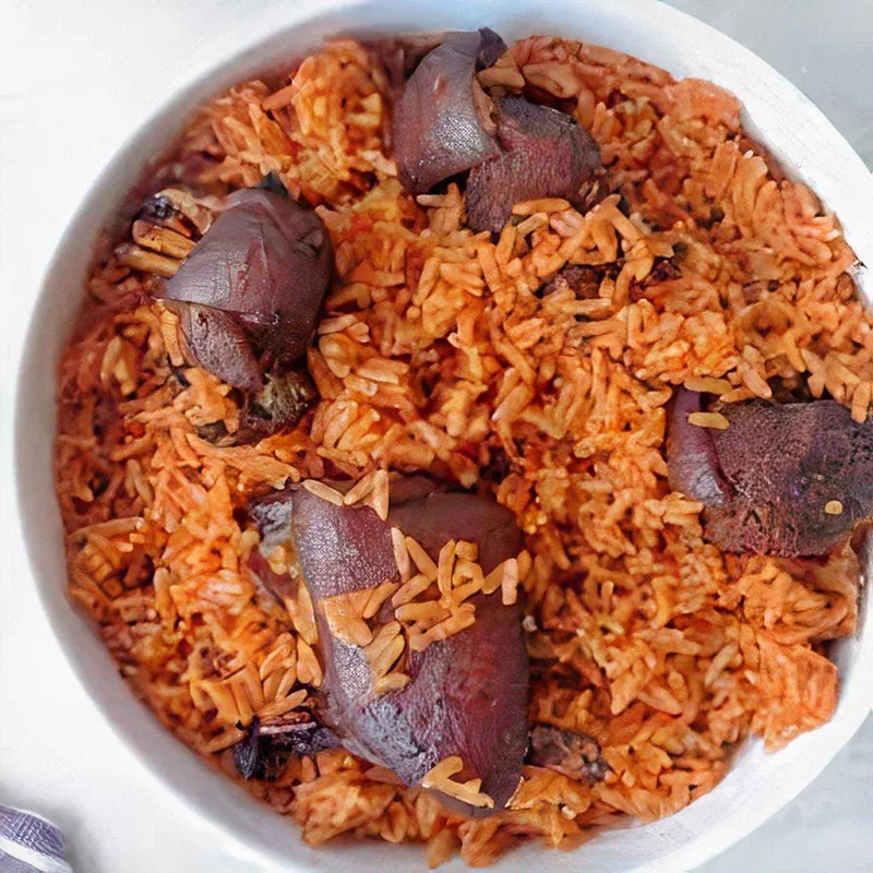 Jollof Rice Goat & Beef