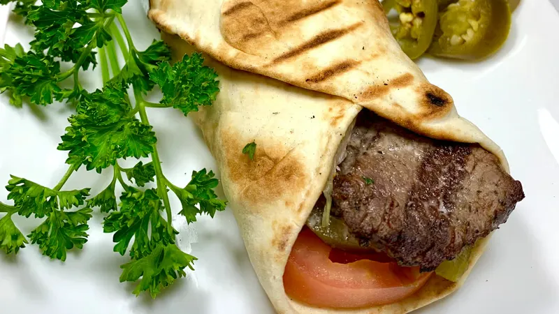 Steak Kabob Pita Wrap