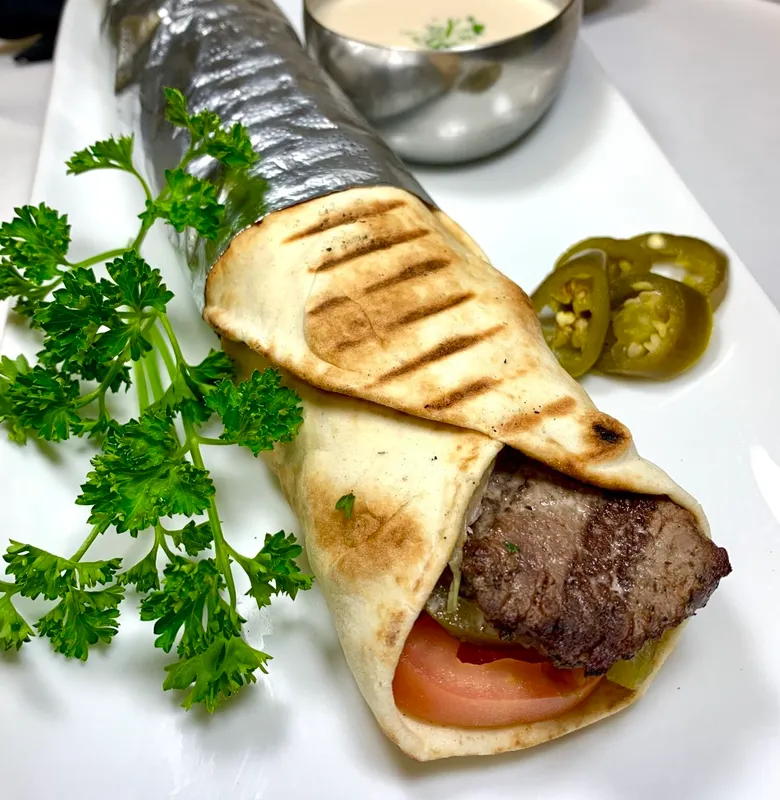 Steak Kabob Pita Wrap