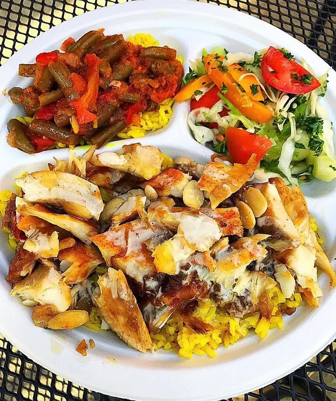 Tilapia With Veggies & Almonds Plate