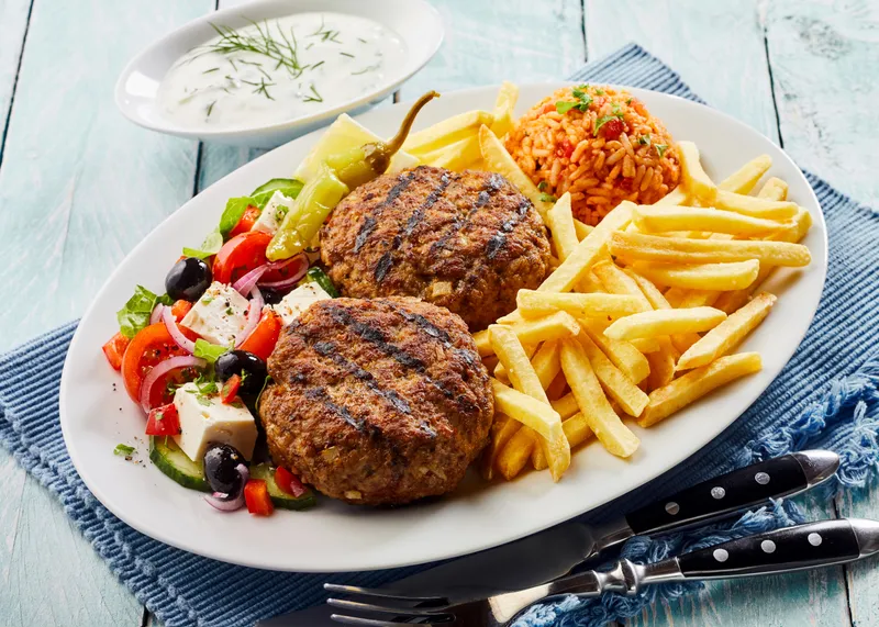 Fried Meat Balls With Fries