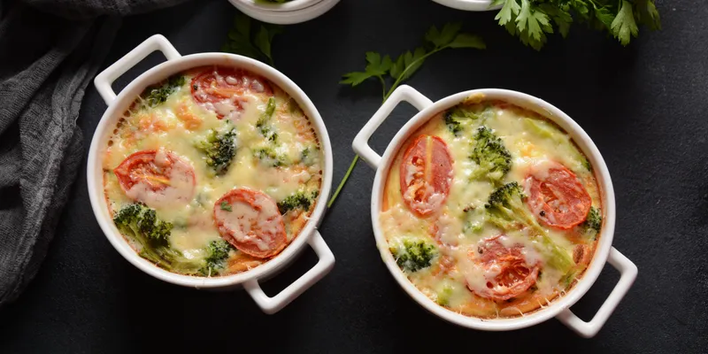 Broccoli & Cheddar With Ham Frittata