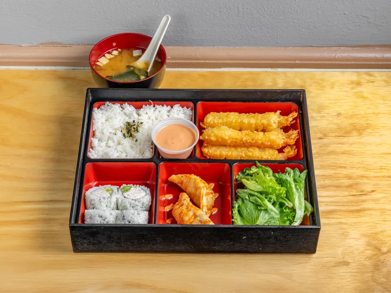 Shrimp temura bento box