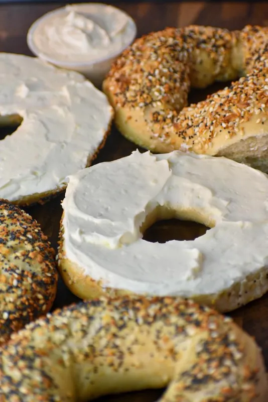 Naked Bagel With Side Cream Cheese