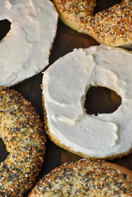Naked Bagel With Side Cream Cheese