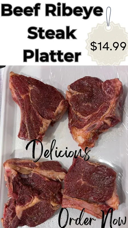 Beef Ribeye Steak Platter