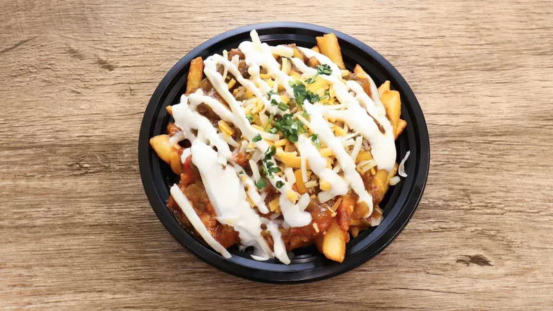 Pork Green Chile Cheese Fries