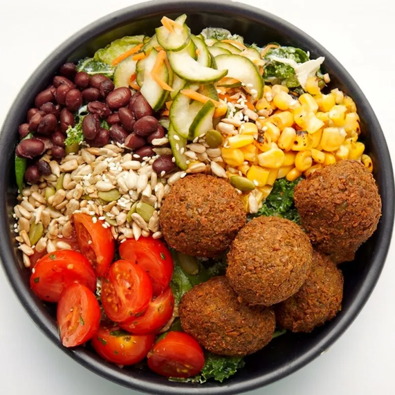 Edamame Falafel Salad