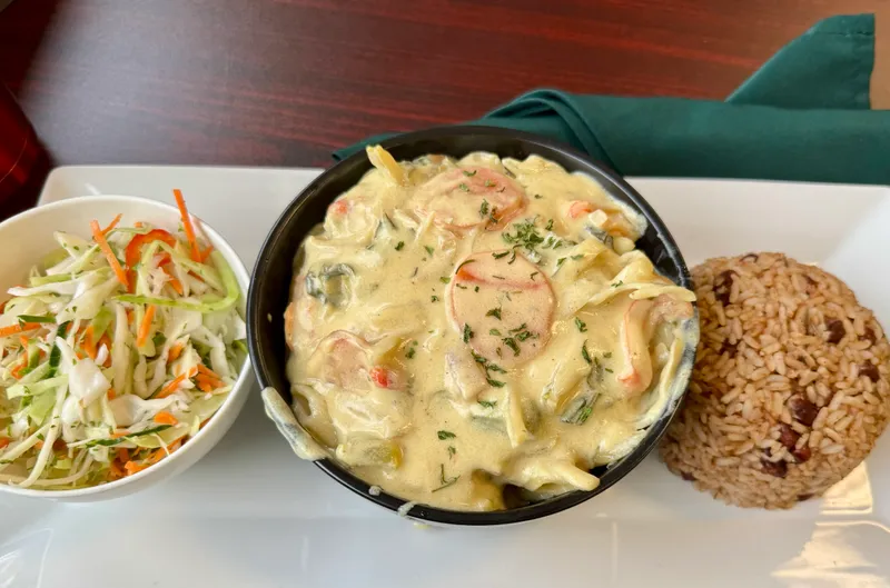 Rasta Pasta. Available only on Saturdays