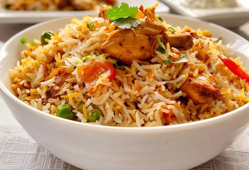 Biryani With Chicken Suqaar