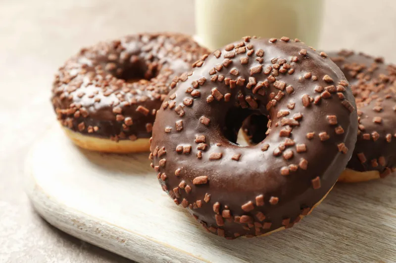 Chocolate Iced Glazed Doughnuts