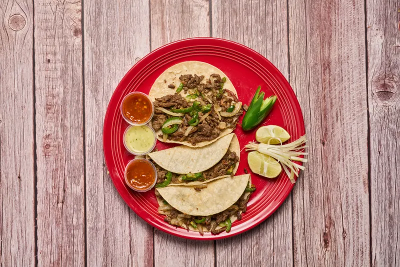 Tacos Duranguenses With Rice and Beans