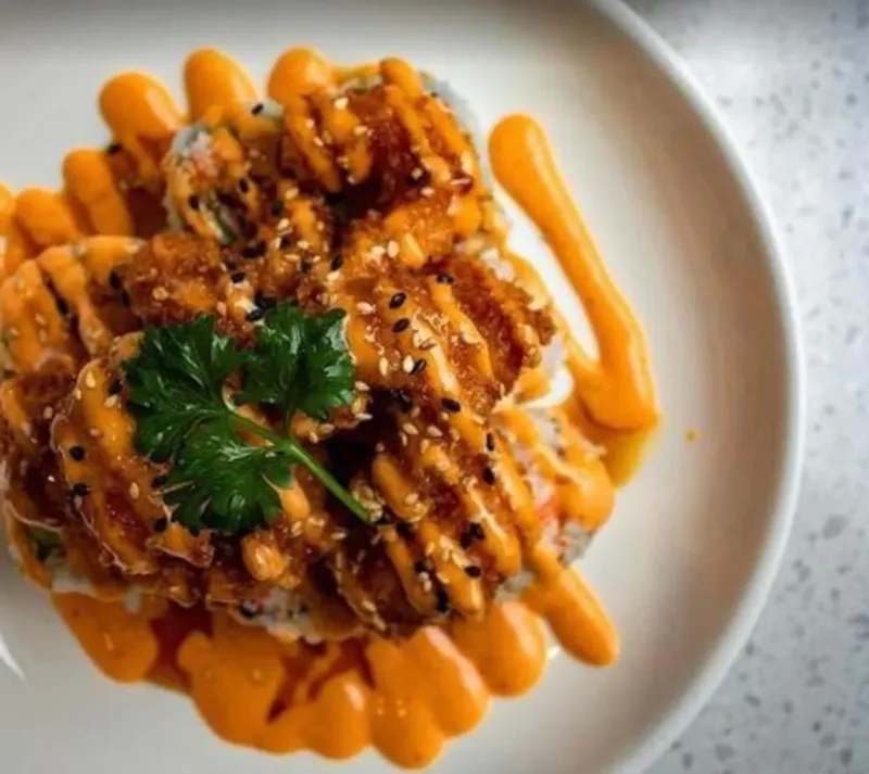 Popcorn Shrimp Volcano Roll