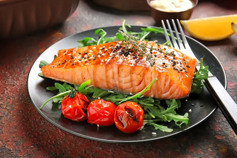 Grilled Salmon Plate