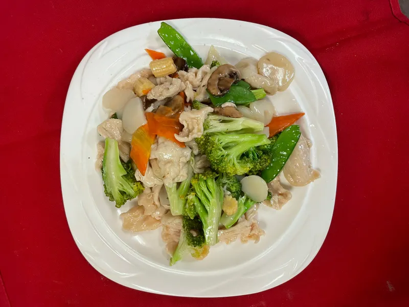 时菜鸡片 C10. Chicken with Mixed Vegetables