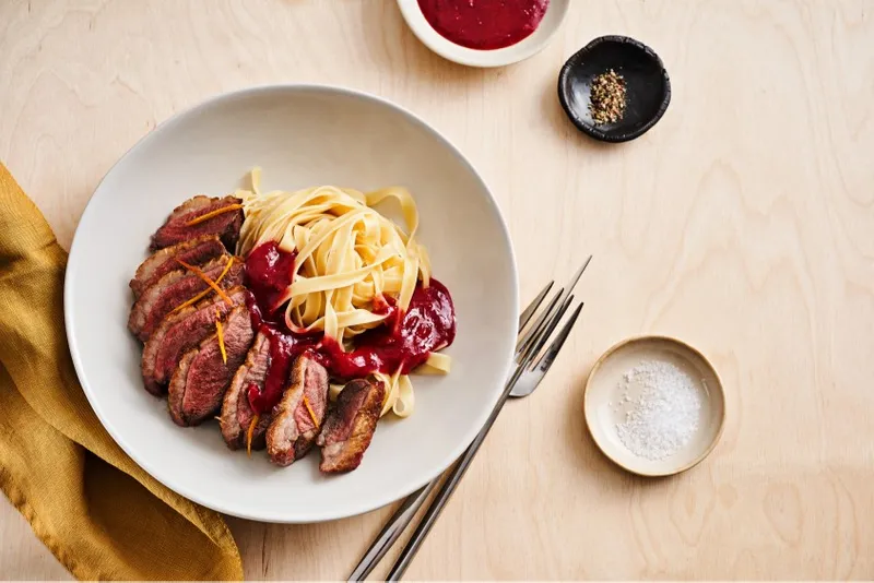 33. Beef Steak & Pasta