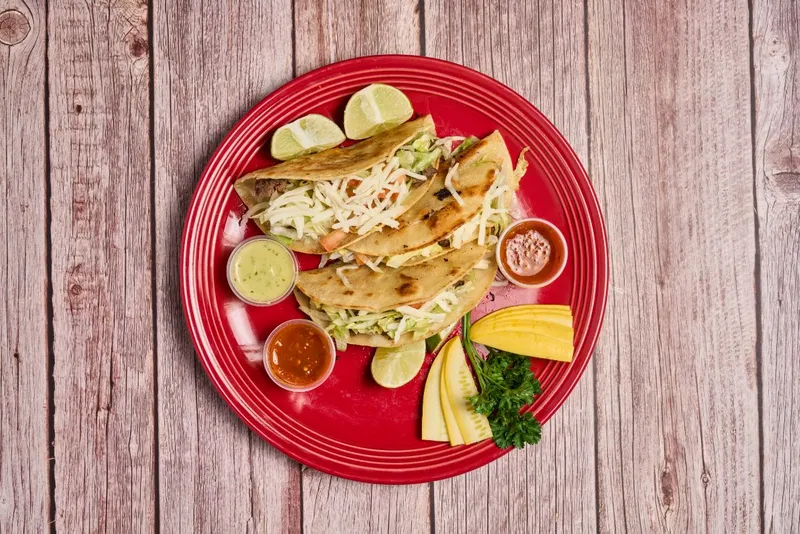Tacos Abanil With Rice and Beans
