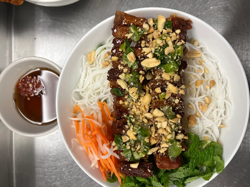G 17. VEGAN STICKY JICAMA RIBS NOODLE SALAD (Bún Thịt Nướng Chay)